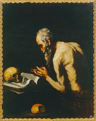 リベラに倣って模写。隠者聖パウロ10014690 ... 作： Jusepe de (1591-1652) Ribera