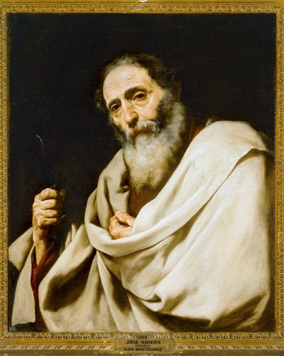 聖バーソロミュー...（キャンバスに描かれた絵） 作： Jusepe de (1591-1652) Ribera