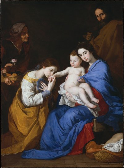 聖アンナとアレクサンドリアのキャサリンの聖家族 作： Jusepe de Ribera