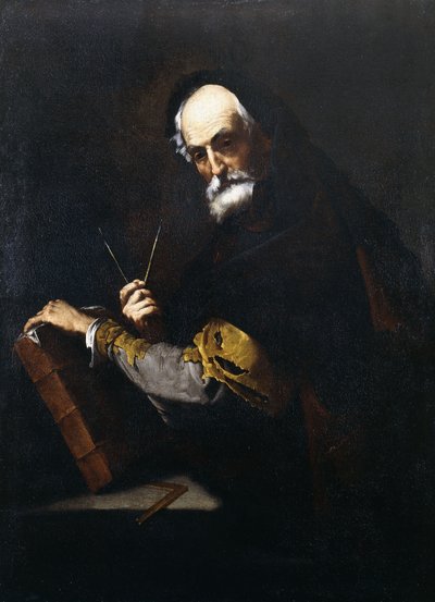 哲学者、 作： Jusepe de Ribera
