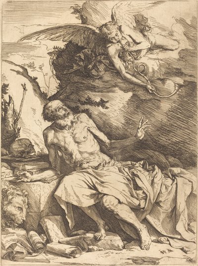 最後の審判のラッパを聞く聖ヒエロニムス 作： Jusepe de Ribera