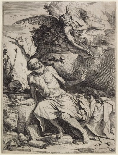 最後の審判のトランペットを聞く聖ジェロームc。 1621 作： Jusepe de Ribera