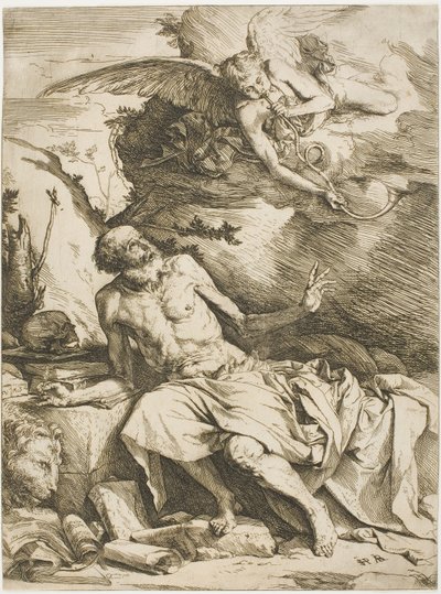最後の審判のラッパを聞く聖ヒエロニムス 作： Jusepe de Ribera
