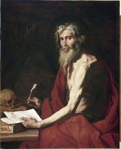 ジュセペの聖ヒエロニムス絵画 作： Jusepe de Ribera