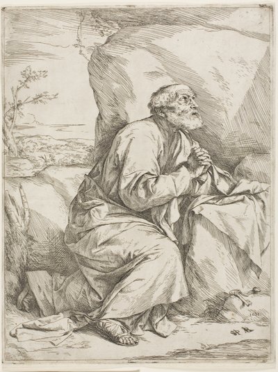 砂漠の聖ペテロ 作： Jusepe de Ribera