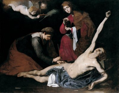 聖女たちによって癒された聖セバスティアヌス 作： Jusepe de Ribera
