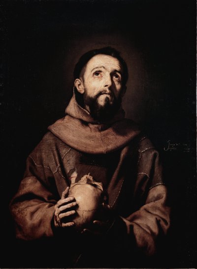 アッシジの聖フランチェスコ（油彩・キャンバス 作： Jusepe de Ribera
