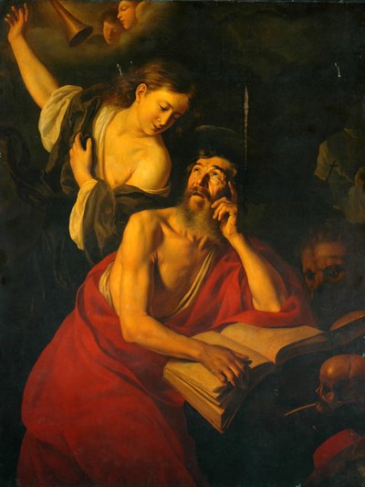 天使が訪れた聖ジェローム 作： Jusepe de Ribera