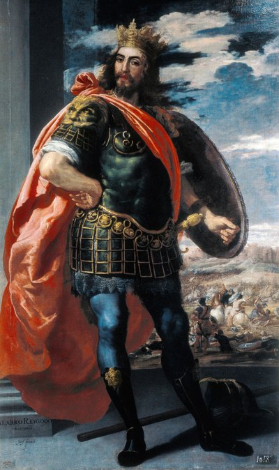 西ゴート王アラリック2世（484-507）の表現（油彩・キャンバス 作： Jusepe or Jose (c.1605 1656) Leonardo