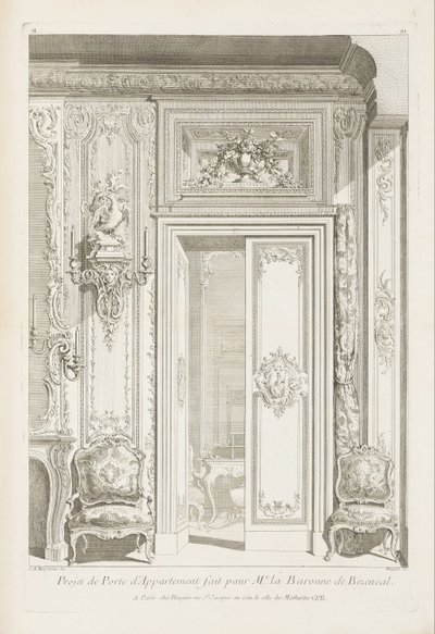 Me la Baronne deBezenvalのために作られたApartmentDoorProject。;マダムデのドアプロジェクト 作： Juste Aurèle Meissonnier