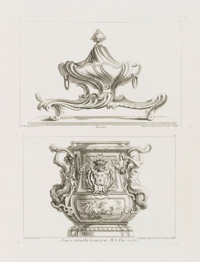テリーヌ、pl。 57 in Work of Juste-Aurele Meissonnier 作： Juste Aurèle Meissonnier
