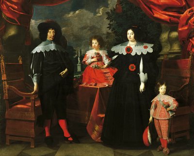 イタリア、モデナ、フランチェスコ1世デステの家族 作： Justus Sustermans