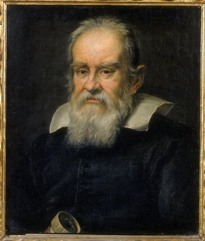 Galileo Galilei dit Galilee、イタリアの天文学者の肖像 作： Justus Sustermans