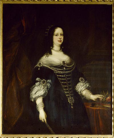 ヴィットーリア・デッラ・ローヴェレ (1622-1694) の肖像、トスカーナ大公爵夫人、フェルディナンド 2 世の妻メディチ家ユストス・サスターマンス (1597-1681) による絵画 1655 Dim. 142 x 119 cm フィレンツェ、ウフィツィ美術館 (ウフィツィ美術館) 作： Justus Sustermans