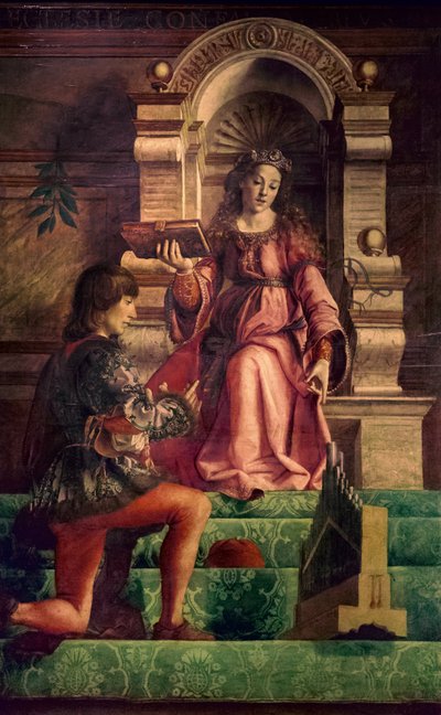 音楽 1470年頃（ポプラ材に油彩） 作： Justus of Ghent
