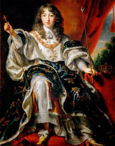 フランス王ルイ14世（1638-1715）の戴冠式ローブ姿 作： Justus van Egmont