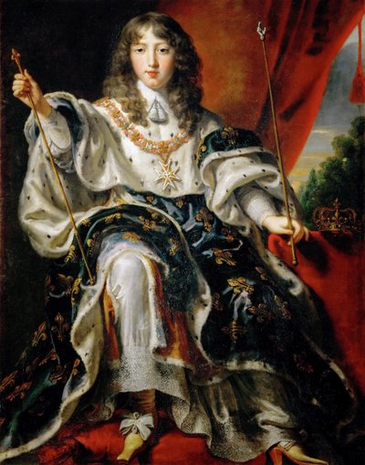 ルイ14世、フランス国王1638-1715彼の戴冠式ローブ 作： Justus van Egmont