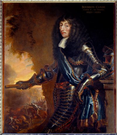 ブルボン公ルイ2世の横顔の肖像（1621-1686年） - ユステ・デグモント（ユストゥス・ヴァン・エグモント）（1601-1674年）の絵画 Ec Fl 作： Justus van Egmont
