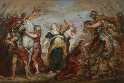 ローマ人とサビニ人の和解、c。 1655-1656。 作： Justus van Egmont