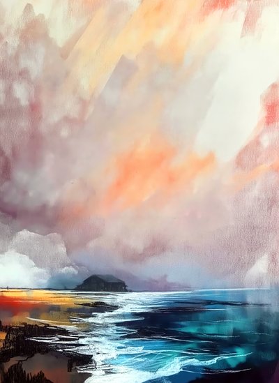 ドラマチックな海岸の夕日 作： Justyna Jaszke