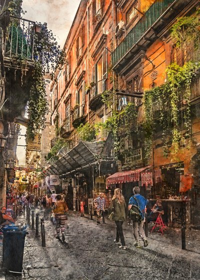歴史あるイタリアの通り 作： 