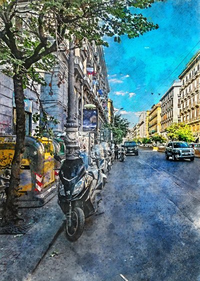 活気あふれる街の風景 作： Justyna Jaszke