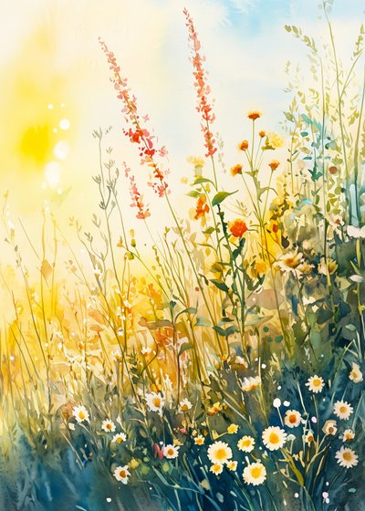 色鮮やかな野の花 作： 
