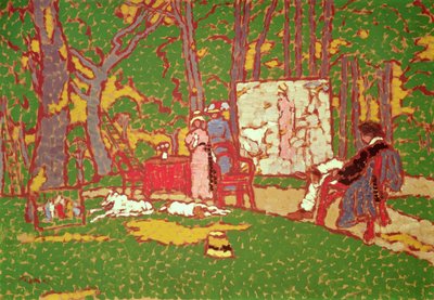 公園でラザリンとアネラを描く。暑い、1910 作： József Rippl Rónai