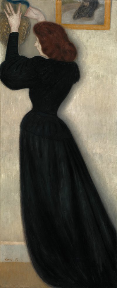 花瓶を持つほっそりとした女性」1894年 作： József Rippl Rónai