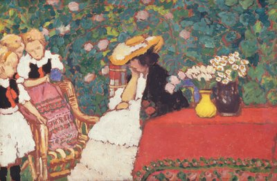 3人の女の子を持つ女性、1909年頃 作： József Rippl Rónai