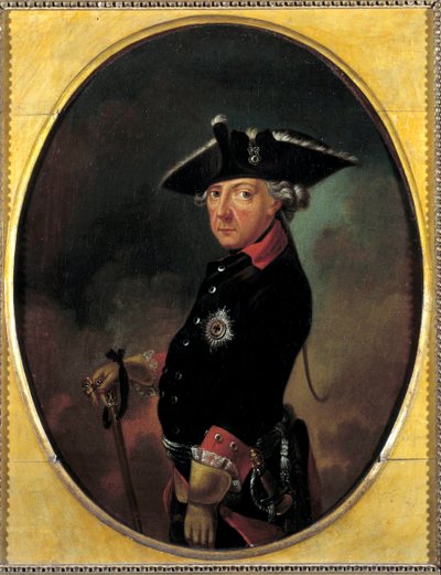 プロイセンのフレデリック 2 世 (1712-1786) の肖像 K. Beeskow による絵画 (19 世紀)。 19世紀。 オルレアン。 Musée Des Beaux Arts - フリードリヒ大王と呼ばれるプロイセンのフリードリヒ 2 世 (1712-1786) の肖像画。 K. Beeskow (19 世紀) の絵画。 19世紀 作： K. Beeskow