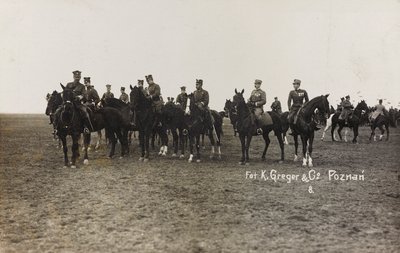 アルバムジャックボジオ-戦争キャンペーン1917〜1920年：ポーランド（ワルシャワ-ポーゼン）での軍事任務3月4月1919、ポーゼン（ポズナン）での馬のバッテリー、03-041919 作： K. Greger