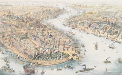 ニューヨーク南西部から、カリフォルニア州。 1852年。 作： K. Th. Westermann