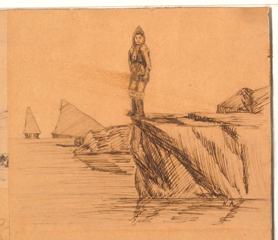 崖の上の女性 作： Kaarale Andreassen