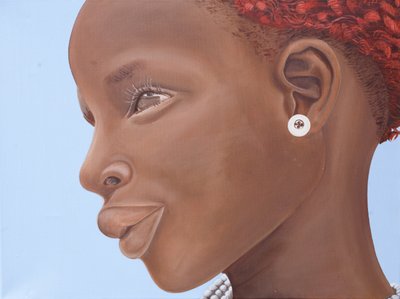 ブラウンイントロスペクション、2007（キャンバスに油彩とアクリル） 作： Kaaria Mucherera