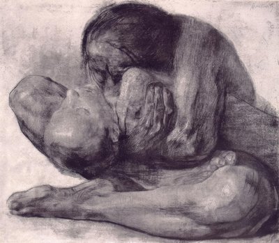 死んだ子供を持つ女性 作： Käthe Kollwitz