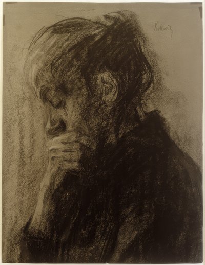 プロファイルの女性の頭 作： Käthe Kollwitz