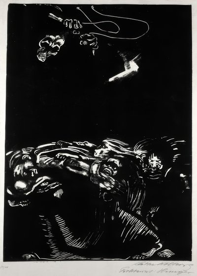 K.コルヴィッツ、飢餓 作： Käthe Kollwitz