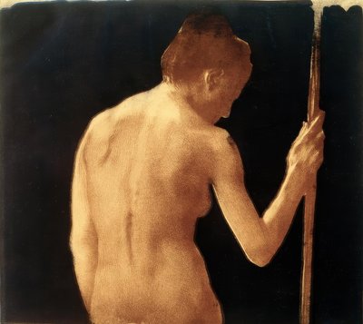 ケーテ・コルヴィッツ、女性背中半幕1901 作： Käthe Kollwitz