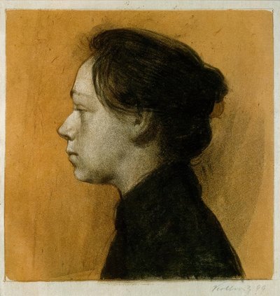 左のプロフィールの自画像II 作： Käthe Kollwitz