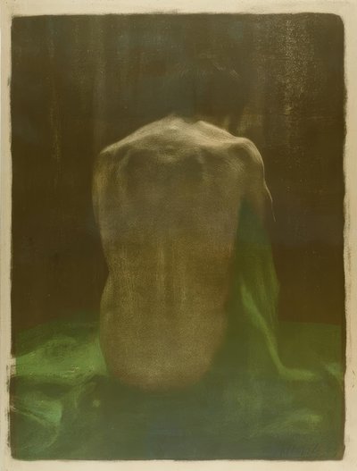 緑の布の女性ヌード 作： Käthe Kollwitz
