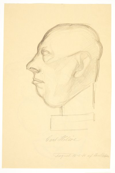 画家カール・ホルソーの肖像 (1863-1935) 作： Kai Nielsen