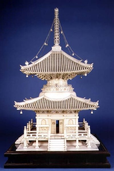 19世紀後半の寺院神社のモデル 作： Kaigyokusai Masatsugu