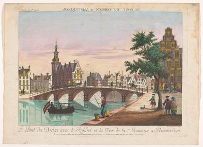 アムステルダムのアムステルに架かるドーレン橋の眺め Le Pont du Doelen a Amsterdam (オブジェクトのタイトル) 作： Kaiserlich Franziskische Akademie