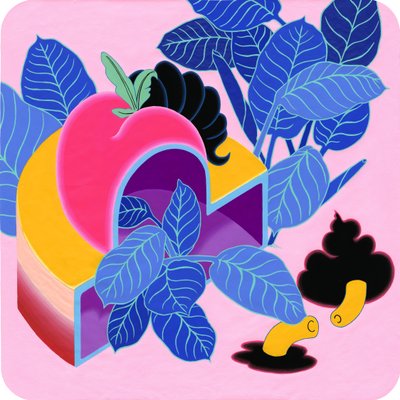 アップルピーチ、2019年（キャンバスにアクリル） 作： Kam Tsz