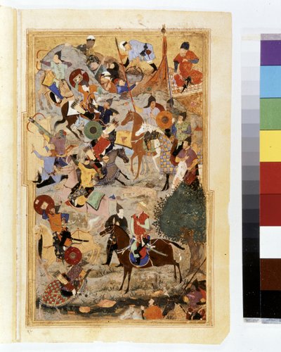 ティムール（タメルラン）：1402年、スミルナのホスピタル城を包囲するティムール 作： Kamal ud Din Behzad
