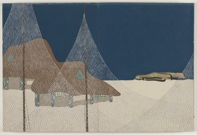 百世草（ももよぐさ）：漁村（りょうそん） 作： Kamisaka Sekka