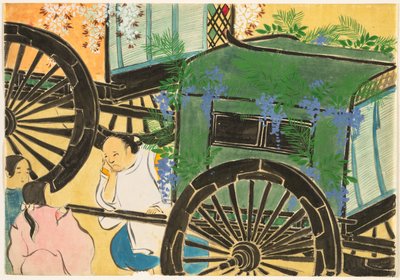 百世草（ももよぐさ）：花飾りカート 作： Kamisaka Sekka