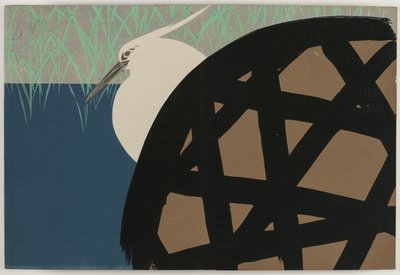 百世草（ももよぐさ）：白鷺（しろさぎ） 作： Kamisaka Sekka