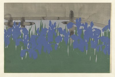 アイリス、1909年（木版画） 作： Kamisaka Sekka